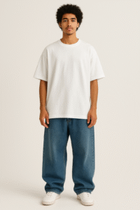 TRENDY casual confidence in oversized denim (1)